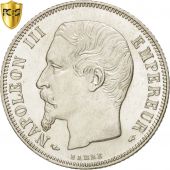 France, Napolon III, Franc, 1855, Paris, MS(63), Silver, KM:779.1, Gadoury 460