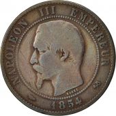 France, Napolon III, 10 Centimes, 1854, Rouen, B+, Bronze, Gadoury 248