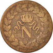 Louis XVIII, 1 Dcime, 1814, Strasbourg, B, Bronze, Gadoury:195a