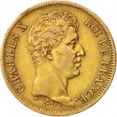 France, Charles X, 40 Francs, 1824, Paris, TB+, Or, KM:721.1, Gadoury:1105
