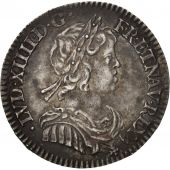 France, Louis XIV, 1/12 cu  la mche courte, 10 Sols, 1644, Paris