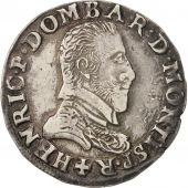 DOMBES, Henri II de Montpensier, Teston, 1604, Trvoux, TTB, Argent,Boudeau 1066