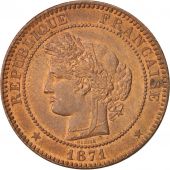 France, Crs, 10 Centimes, 1871, Paris, MS(60-62), Bronze, KM:815.1
