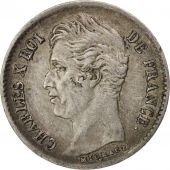 France, Charles X, 1/4 Franc, 1827, Lille, TTB, Argent, KM:722.12, Gadoury:353