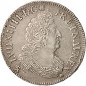 France, Louis XIV, 1/2 cu aux palmes, 1693, Rennes, TTB+, Argent, Gadoury 185