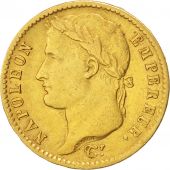 France, 20 Francs, 1812, Paris, EF(40-45), Gold, KM:695.1, Gadoury:1025