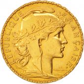 France, Marianne, 20 Francs, 1911, MS(60-62), Gold, KM:857, Gadoury:1064a