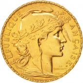 France, Marianne, 20 Francs, 1914, AU(55-58), Gold, KM:857, Gadoury:1064a