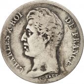 France, Charles X, Franc, 1825, Paris, B+, Argent, KM:724.1, Gadoury:450