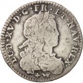 France, Louis XV, 1/12 cu de France, 1721, Paris, TB, KM 463.1, Gadoury 288