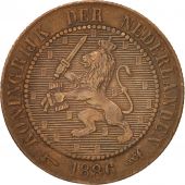 Netherlands, William III, 2-1/2 Cent, 1886, Utrecht, AU(50-53), Bronze, KM:108.1