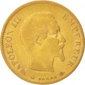 France, 10 Francs, 1860, Strasbourg, TTB, Or, KM:784.4, Gadoury:1014