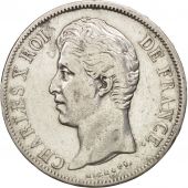 France, Charles X, 5 Francs, 1829, Marseille, VF(30-35), Silver, KM:728.10