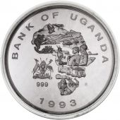 Uganda, 5000 Shillings, 1993, FDC, Argent, KM:36