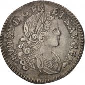 France, Louis XV, 1/10 cu de France-Navarre, 1718 Strasbourg, KM 432.3