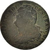 France, 2 sols franois, 2 Sols, 1792, Rouen, VF(20-25), Bronze, KM:603.3