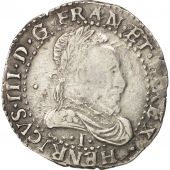 France, Henri III, 1/2 Franc, 1588, Limoges, TTB, Argent, Sombart:4716
