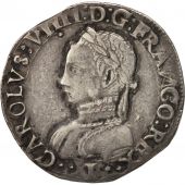 France, Charles IX, Teston, 1563, Limoges, TTB, Argent, Sombart:4614