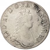 France, Louis XV, cu Vertugadin, 1716, Caen, EF(40-45), Silver, KM:414.5