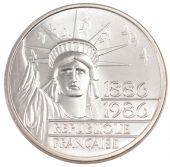 Vth Republic, 100 Francs Liberty Piefort Silver