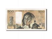France, 500 Francs, 500 F 1968-1993 Pascal, 1975, KM:156c, 1975-11-06, VF...