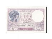 France, 5 Francs, 5 F 1917-1940 Violet, 1918, 1918-11-09, KM:72a, SPL, Fa...