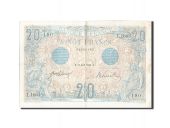 France, 20 Francs, 20 F 1905-1913 Bleu, 1912, 1912-04-23, KM:68b, TTB+, F...
