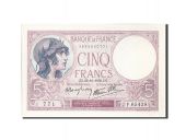 France, 5 Francs, 5 F 1917-1940 Violet, 1939, 1939-10-26, KM:83, SPL+, Fa...