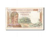 France, 50 Francs, 50 F 1934-1940 Crs, 1934, 1934-12-27, KM:81, TB+,...