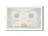 France, 20 Francs, 20 F 1905-1913 Bleu, 1912, 1912-04-27, KM:68b, SPL+, F...