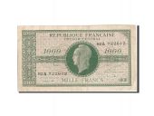 France, 1000 Francs, 1943-1945 Marianne, 1945, Undated (1945), KM:107, TTB, F...