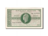 France, 1000 Francs, 1943-1945 Marianne, 1945, KM:107, Undated (1945), UNC(63...