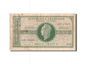 France, 1000 Francs, 1943-1945 Marianne, 1945, KM:107, Undated (1945), EF(40-...