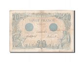 France, 20 Francs, 20 F 1905-1913 Bleu, 1912, 1912-11-29, KM:68b, TB+, Fa...