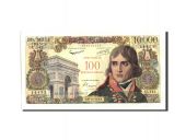 France, 100 Nouveaux Francs on 10,000 Francs, 1955-1959 Overprinted with