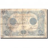 France, 5 Francs, 5 F 1912-1917 Bleu, 1915, KM:70, 1915-10-02, VF(20-25)