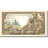 France, 1000 Francs, 1 000 F 1942-1943 Desse Dmter, 1943, KM:102
