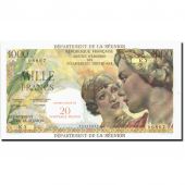 Runion, 20 Nouveaux Francs on 1000 Francs, Undated (1967-71), KM:55b, SPL