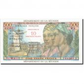 Runion, 10 Nouveaux Francs on 500 Francs, Undated (1953), KM:54a, SPL