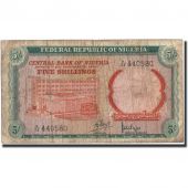 Nigeria, 5 Shillings, Undated (1968), KM:10a, VF(20-25)