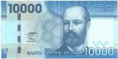 Chile, 10,000 Pesos, 2011, KM:164, 2011, TTB+