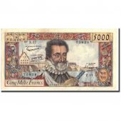 France, 5000 Francs, 5 000 F 1957-1958 Henri IV, 1957, KM:135a, 1957-06-06