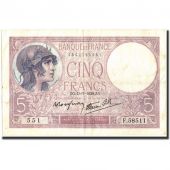 France, 5 Francs, 5 F 1917-1940 Violet, 1939, 1939-07-13, KM:83, TB+