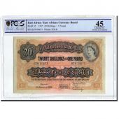 Billet, EAST AFRICA, 20 Shillings = 1 Pound, 1955, 1955-01-01, KM:35, TTB