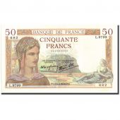 France, 50 Francs, 50 F 1934-1940 Crs, 1939, KM:85b, 1939-02-16