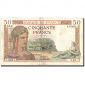 France, 50 Francs, 50 F 1934-1940 Crs, 1939, 1939-09-14, KM:85b, TB