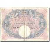 France, 50 Francs, 50 F 1889-1927 Bleu et Rose, 1923, 1923-08-25, VF(20-25)