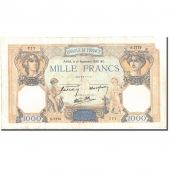 France, 1000 Francs, 1 000 F 1927-1940 Crs et Mercure, 1939, 1939-09-21