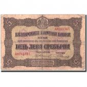 Banknote, Bulgaria, 5 Leva Srebrni, 1917, 1917, KM:21b, VF(20-25)