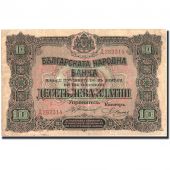 Billet, Bulgarie, 10 Leva Zlatni, 1917, 1917, KM:22a, TTB